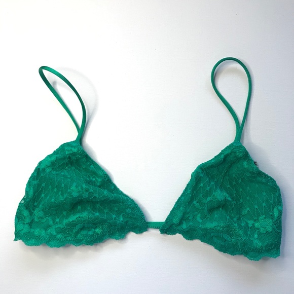 Free People Other - Free People Lace Triangle Bralette Green Small